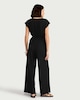 image 3 of F&F Textured Wide Leg Co-ord Trousers in Black