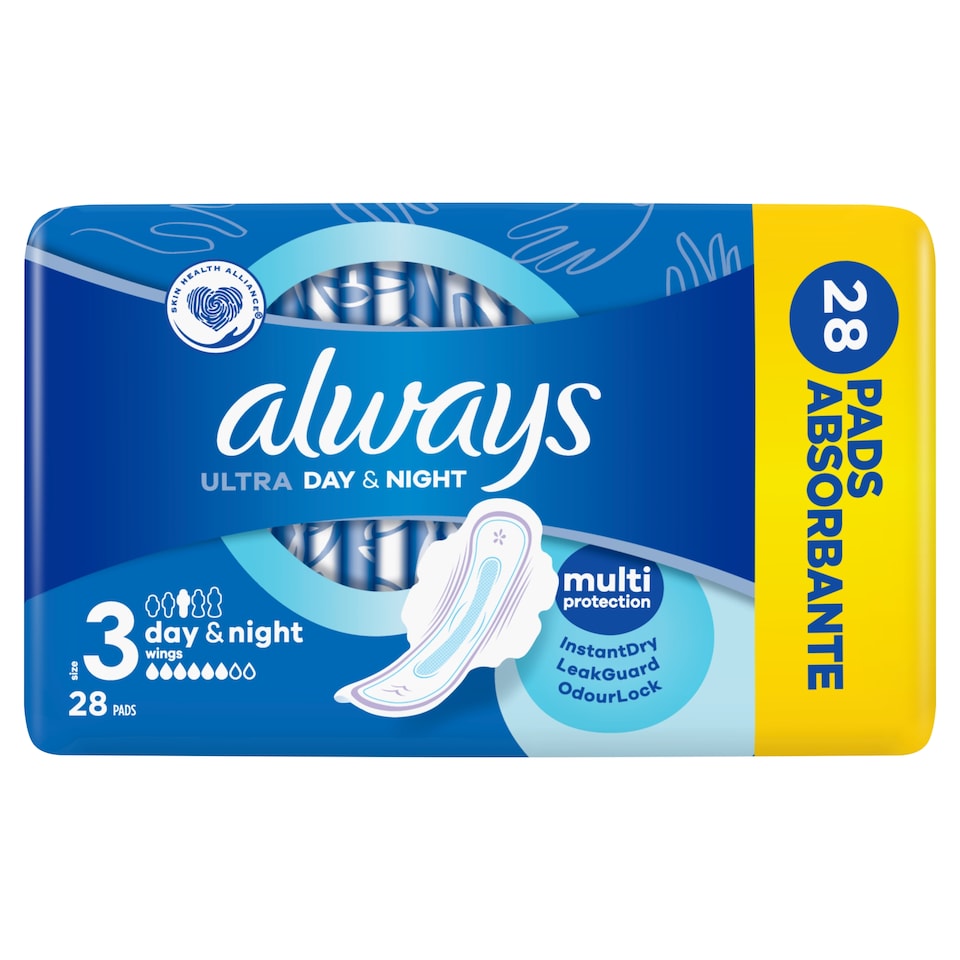 Always Ultra Sanitary Towels Day & Night (Size 3) Wings 28 Pads