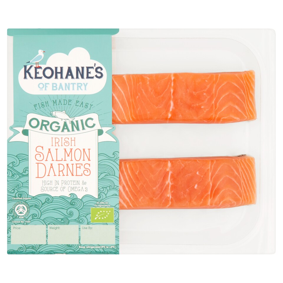 Keohane's Of Bantry Organic Salmon Darnes 240G