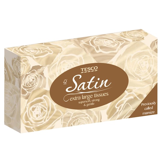 Tesco Satin Mansize Box 54 Sheets Tesco Groceries