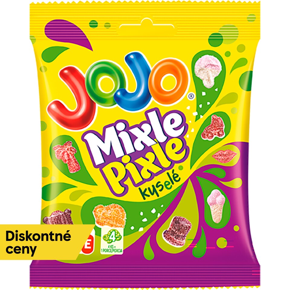 JOJO Mixle Pixle Kyslé želé cukríky s ovocnými príchuťami 80 g
