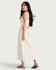 image 3 of The F&F Edit Pure Cotton Embroidered Patchwork Midi Dress in Cream