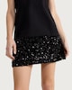 image 2 of F&F Sequin Hem V Neck Sleeveless Dress in Black