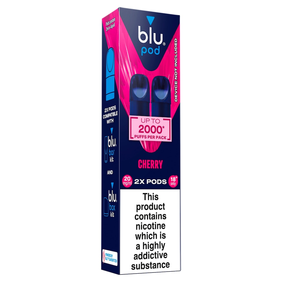 image 1 of blu bar pod Cherry 20mg/ml 2x 2ml