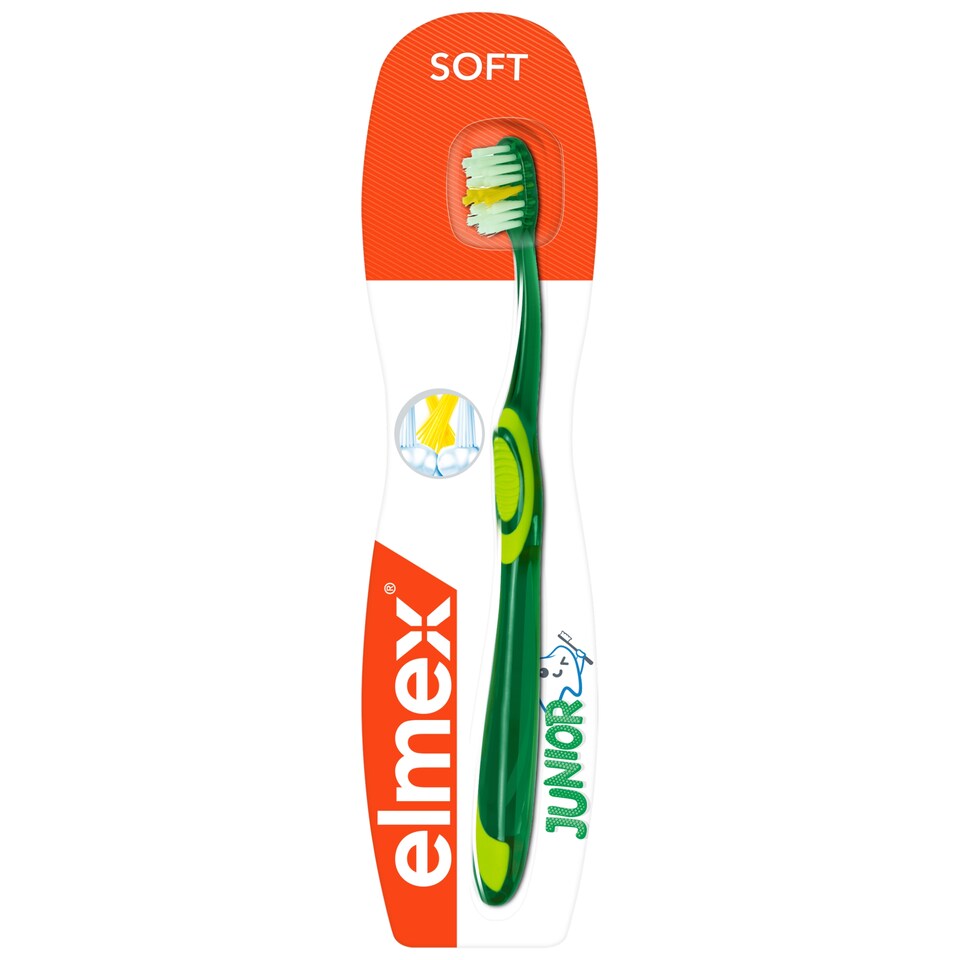 obrázok 1 z elmex®Junior detska zubná kefka mäkká pre deti vo veku 6 – 12 rokov 1 ks