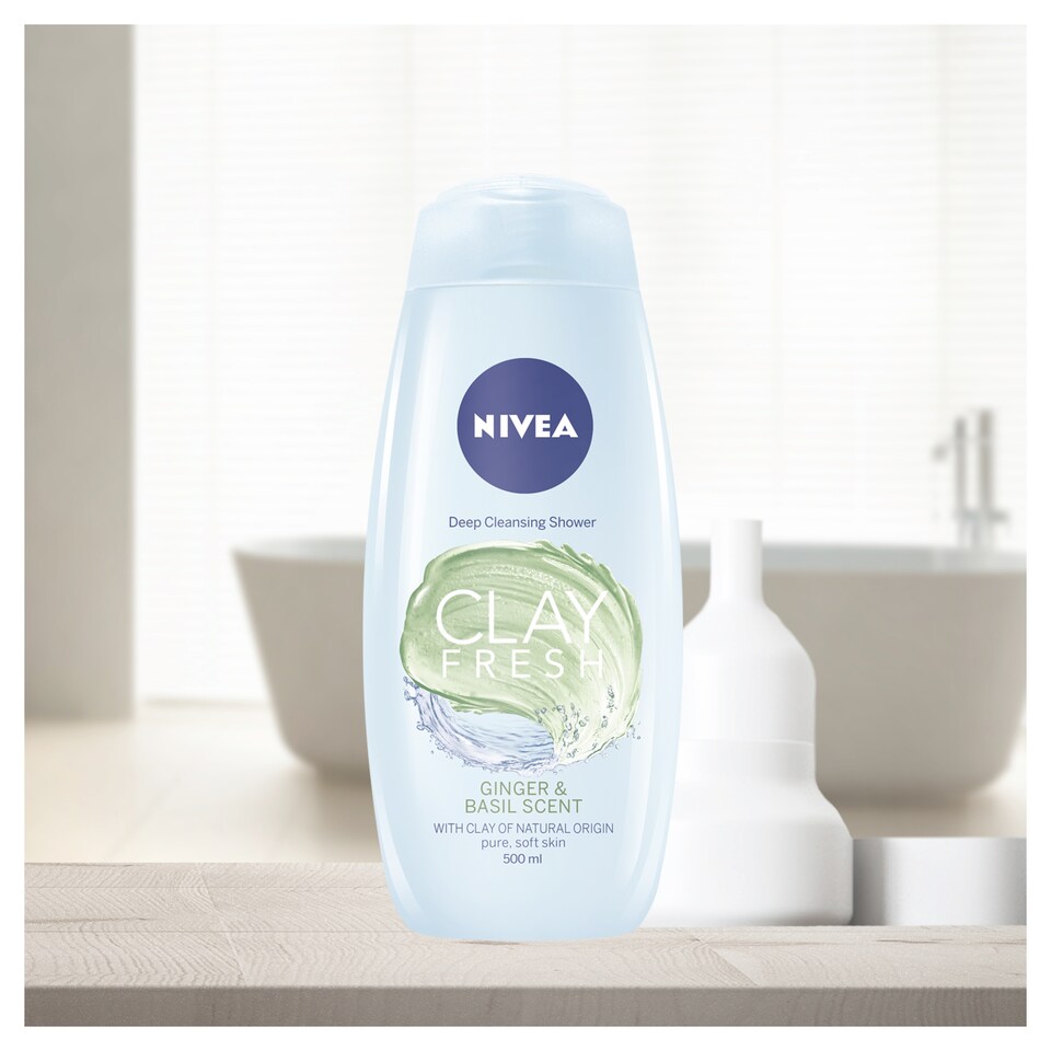 image 1 of Nivea Shower Clay Fresh Ginger And Basil 500Ml