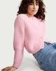 image 2 of F&F Chunky Knit Button Up Cardigan in Pink