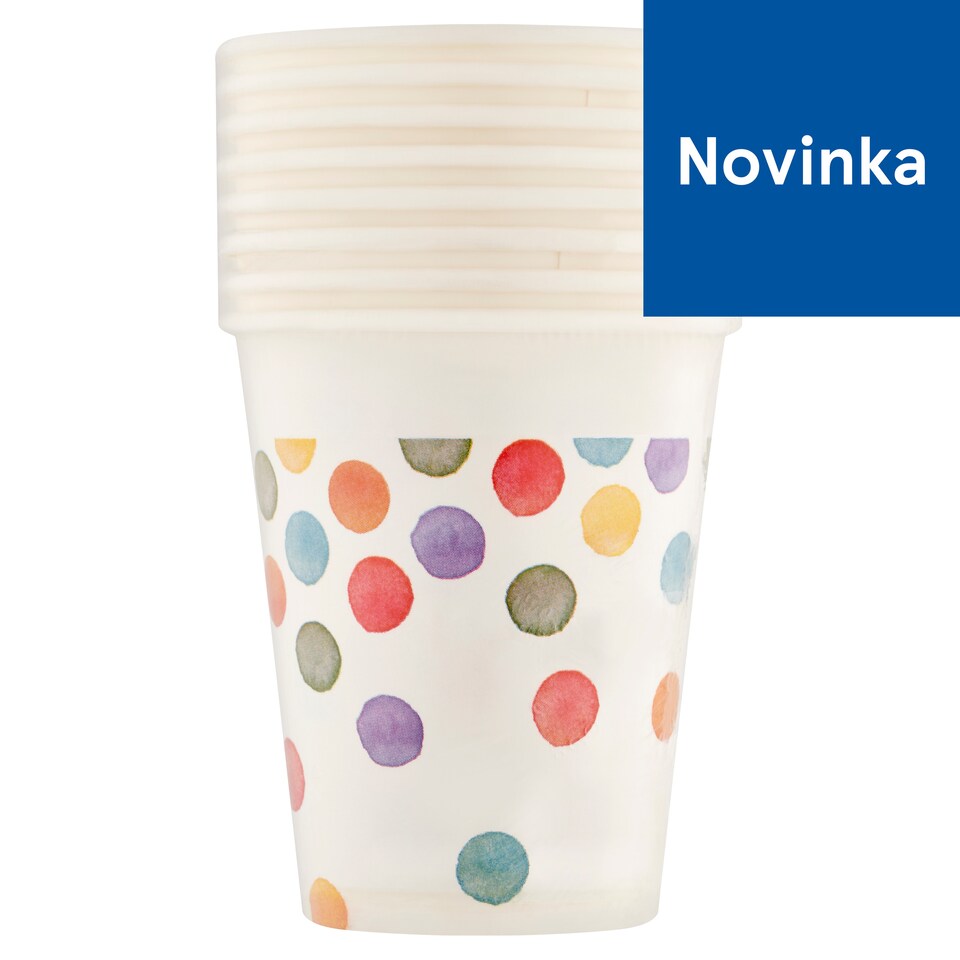 Decorata Party Polka Dot Paper Cups 200 ml 8 pcs