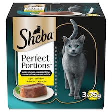 Sheba Perfect Portions Luxusní paštika s kuřecím 3 x 75g (225g)