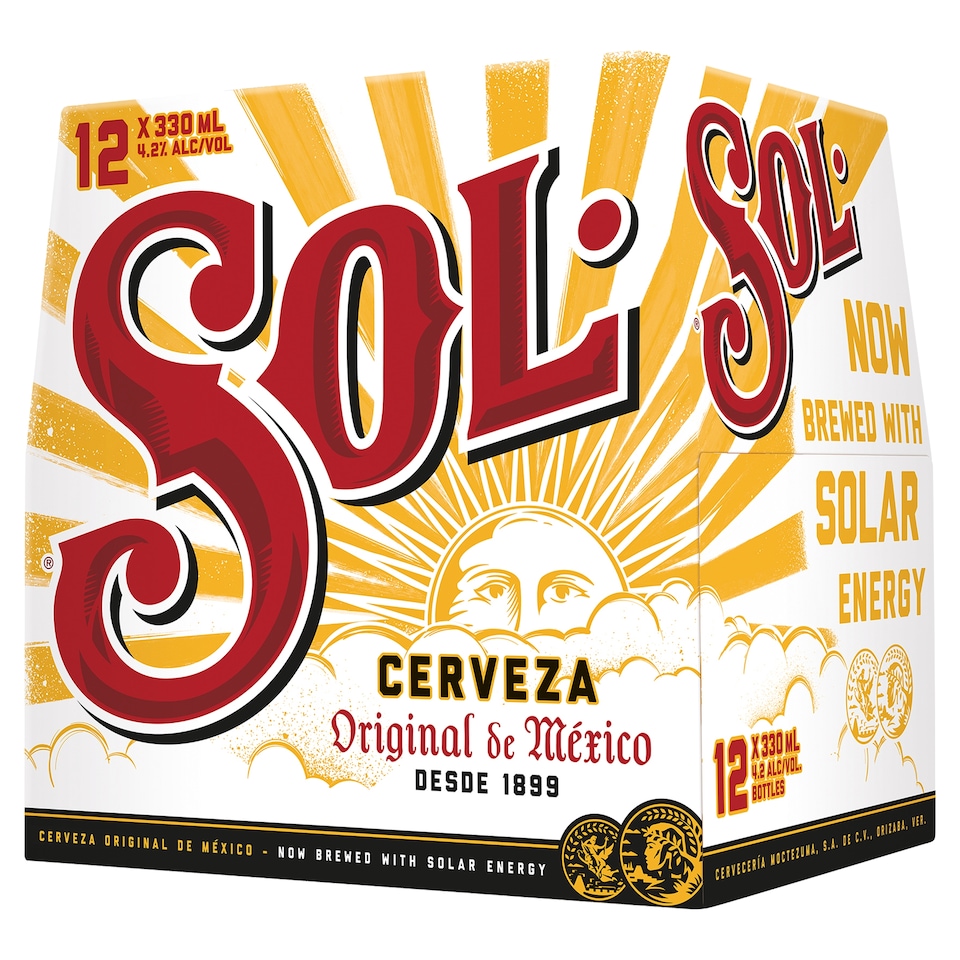 Sol Original Lager Beer Bottle 12x330ml