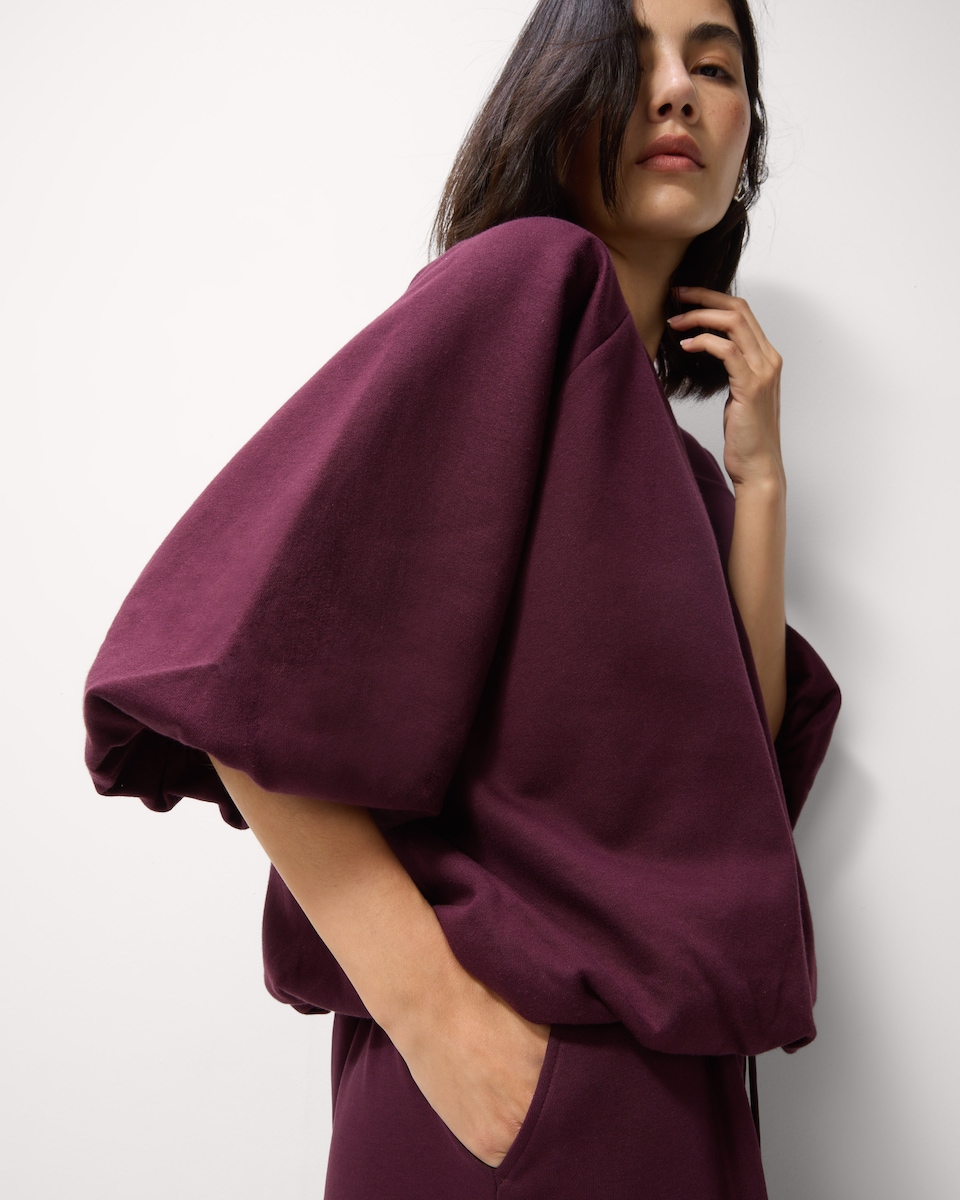 image 1 of F&F Cotton Rich Bubble Hem Co-ord T-Shirt in Purple