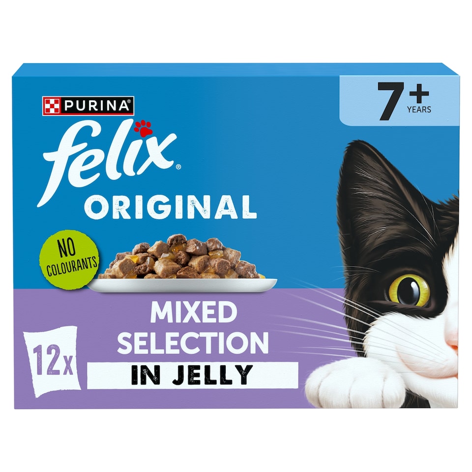 image 1 of FELIX ORIGINAL Senior Mixed Selection in Jelly Wet Cat Food 12x85g