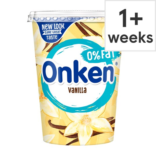 Onken Fat Free Vanilla Yogurt 450G Tesco Groceries