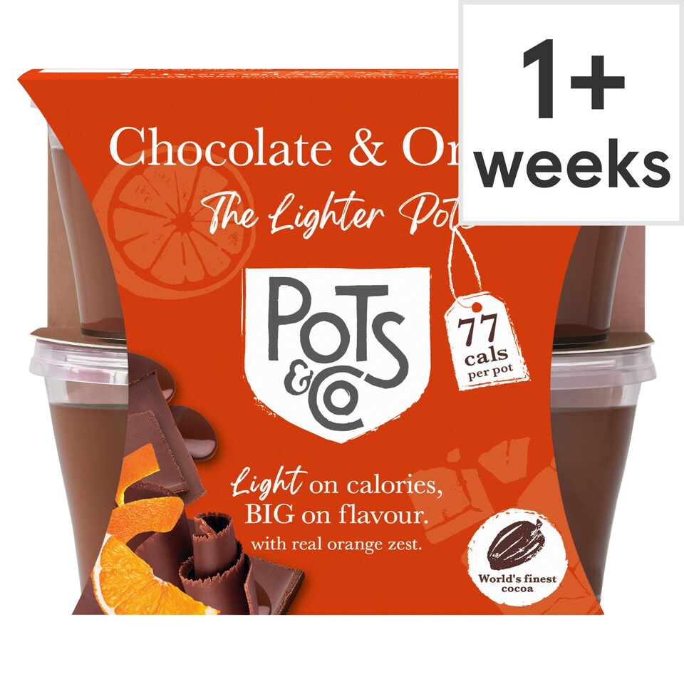 Pots & Co Chocolate & Orange Ganache 4 x 45g Tesco Groceries