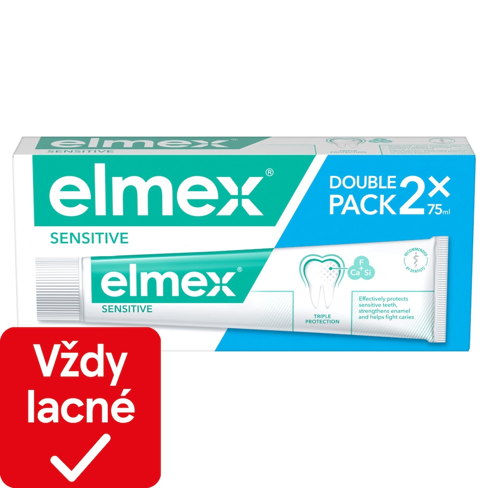 obrázok 1 z elmex® Sensitive zubná pasta duopack 2x75ml