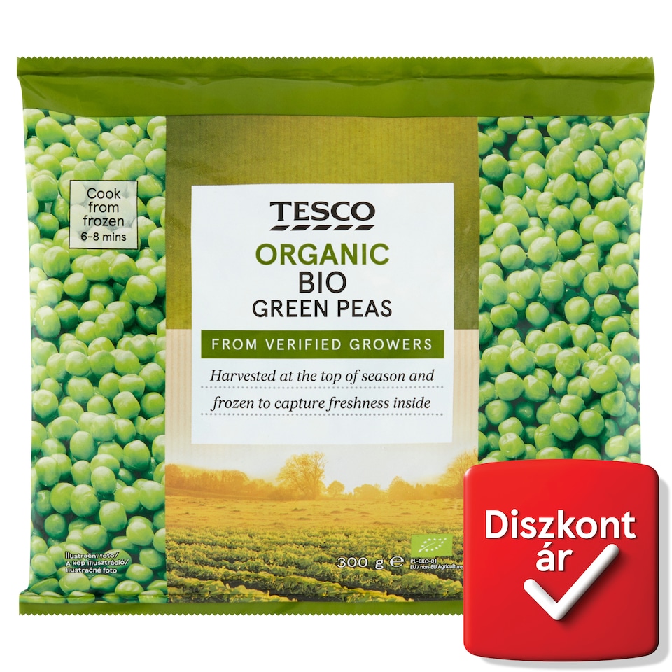 Tesco BIO gyorsfagyasztott zöldborsó 300 g