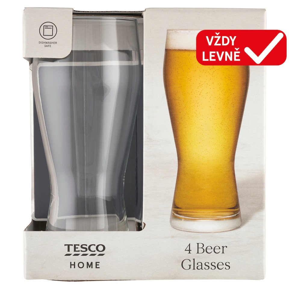 Obrázek 1 pro produkt Tesco Home Pivní sklenice 4 ks