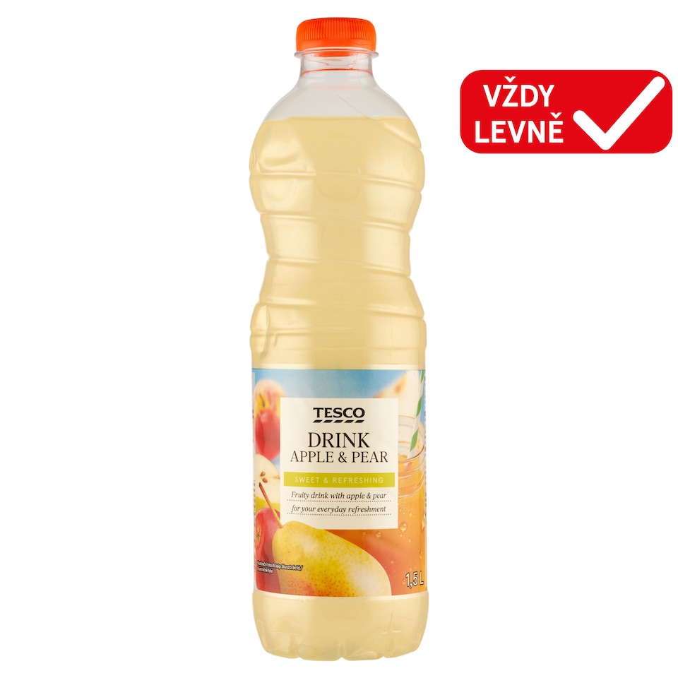 Tesco Nesycený nealkoholický jablečno-hruškový nápoj 1,5l