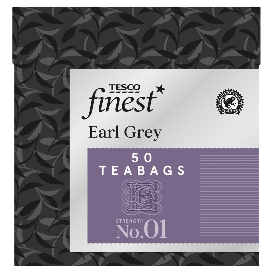 Tesco Finest Decaffeinated Earl Grey Tea Bags 50 Pack 125g