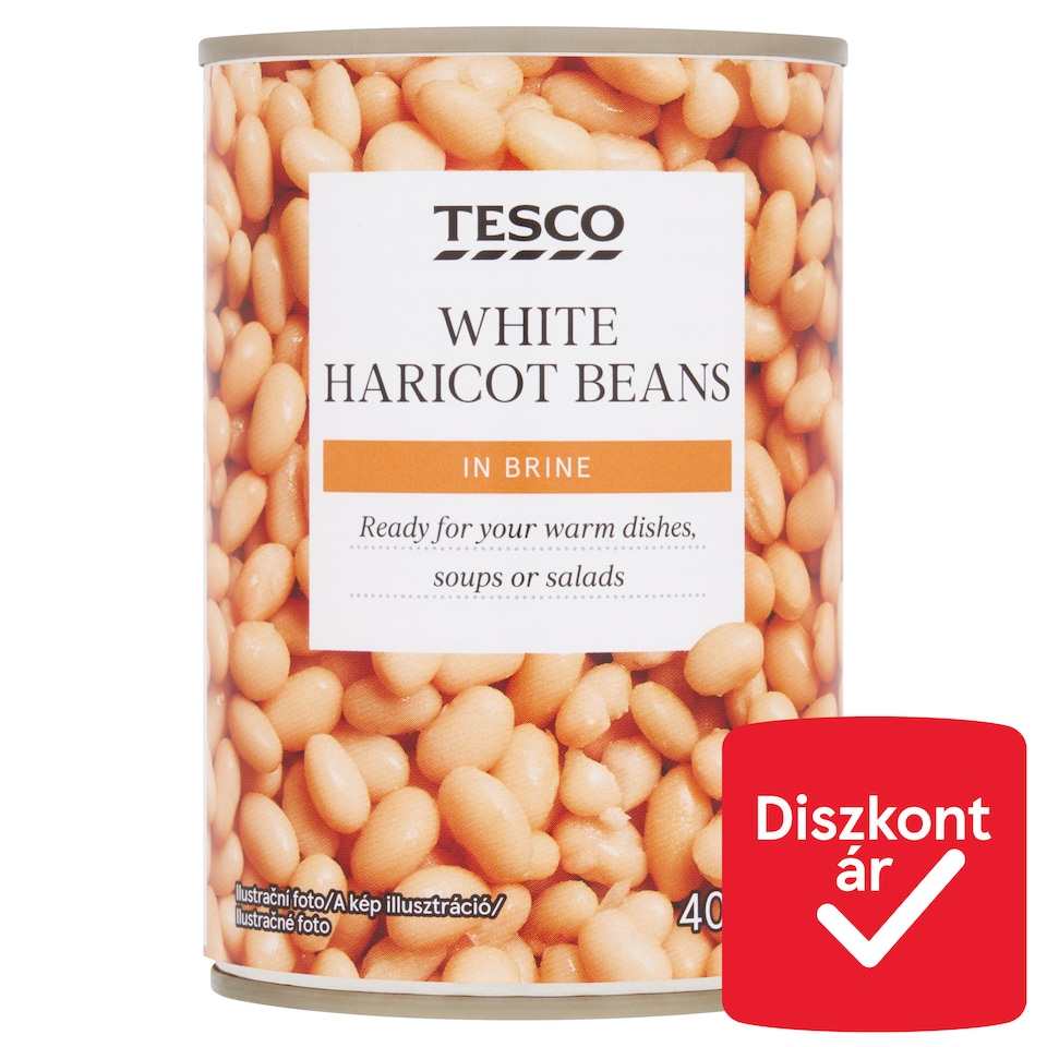 Tesco fehérbab sós lében 400 g