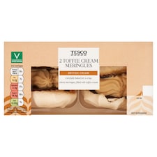Tesco Fresh Toffee Cream Meringues 2 Pack 60g
