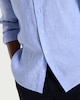 image 2 of F&F Pure Linen Button Up Shirt in Multi Blue