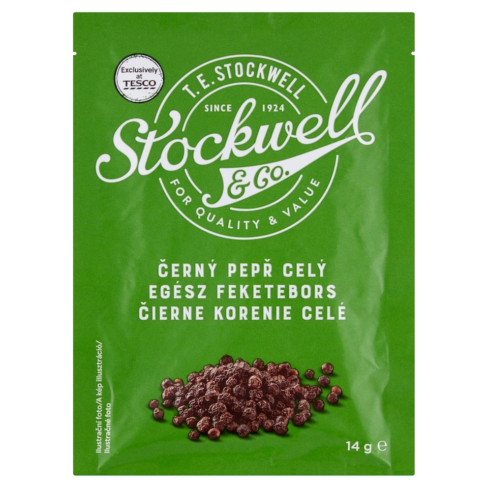 Stockwell & Co. szárított, egész feketebors 14 g