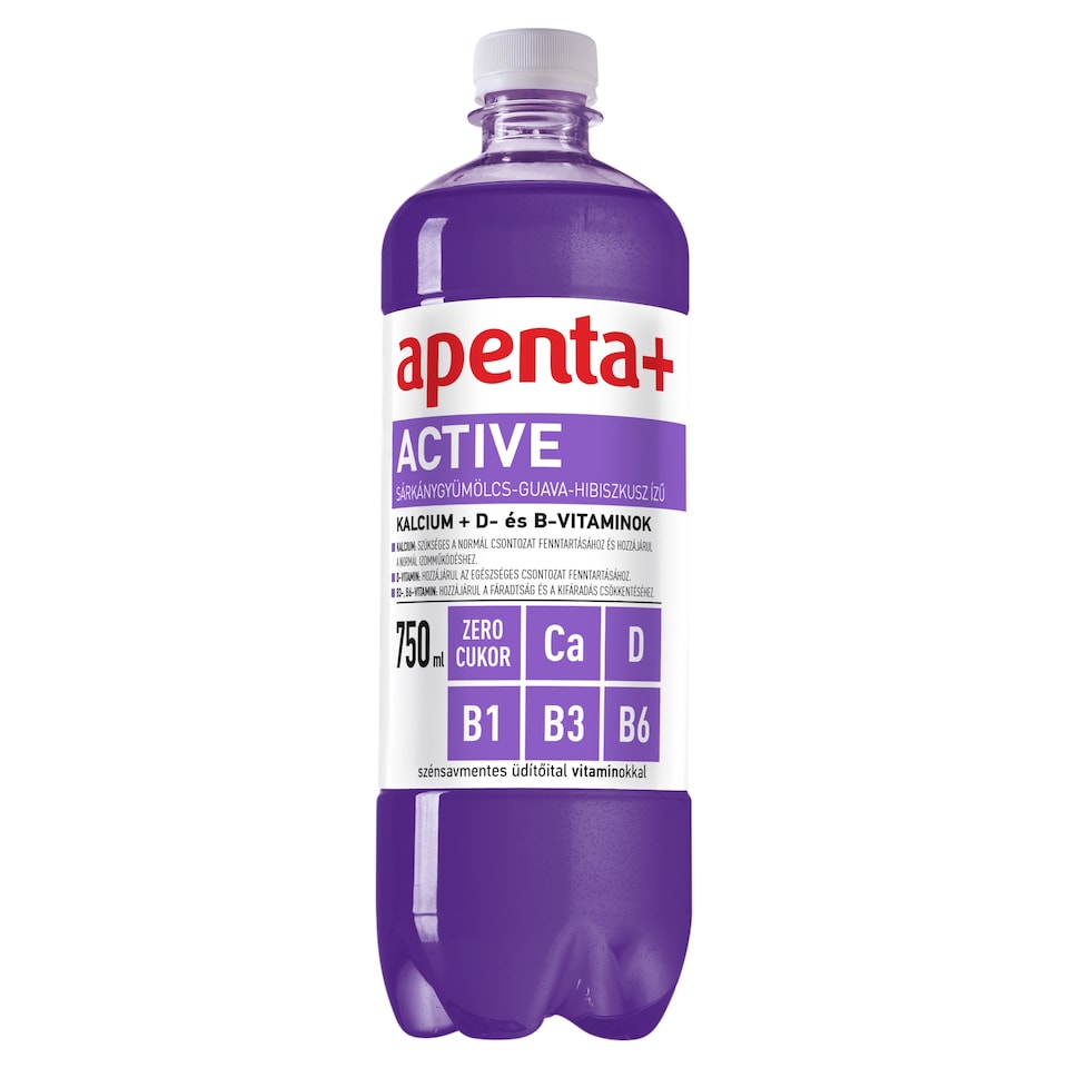 Apenta+ Active sárkánygyümölcs-guava-hibiszkusz ízű energiamentes szénsavmentes üdítőital 50 ml