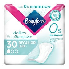 Bodyform Pure Sensitive Regular Panty Liners 30 pack