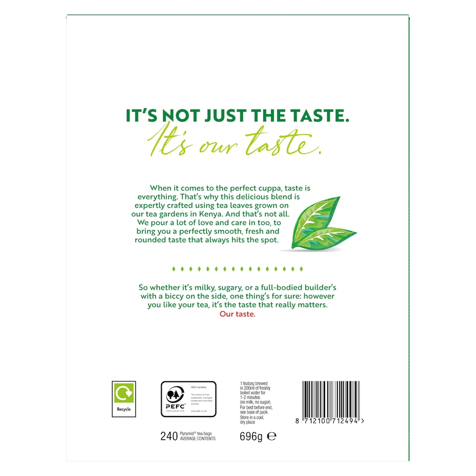 image 1 of Pg Tips Pyramid 240 Tea Bags 696G