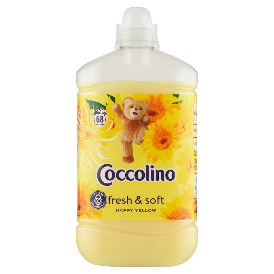 image 1 of Coccolino Happy Yellow Concentrated Fabric Conditioner 68 Washes 1700 ml