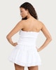 image 3 of OH ME OH MY Cotton Rich Shirred Bandeau Top in White