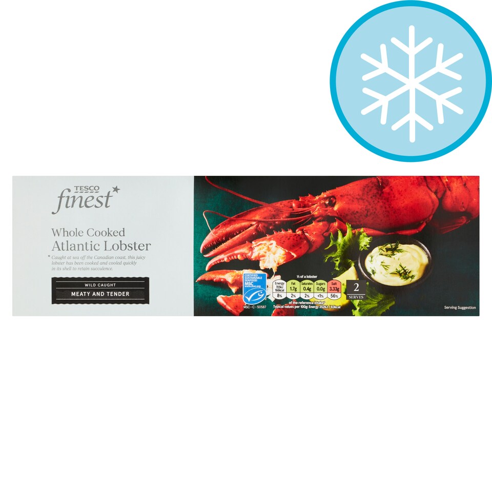 Tesco Finest Whole Cooked Atlantic Lobster 400G