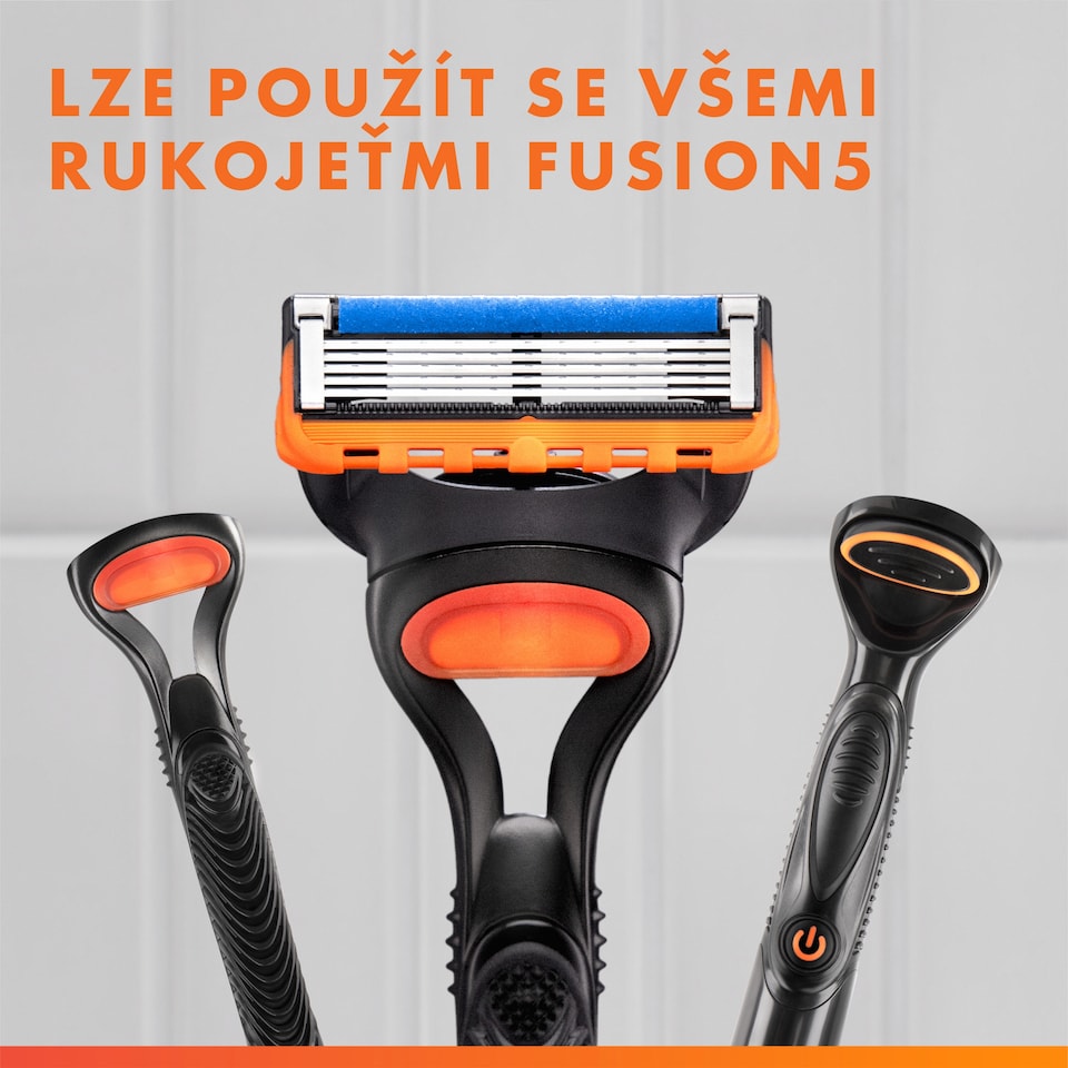 Obrázek 1 pro produkt Gillette Fusion5 Náhradní Holicí Hlavice Pro Muže, 5 Břitů, Přesný Zastřihovač