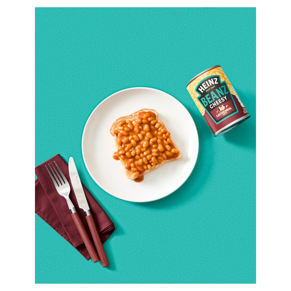 image 1 of Heinz Cathedral City Cheesy Baked Beans 390G