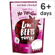 LOVE BEETS NO VINEGAR DICED BEETROOT TOPPERS 120G