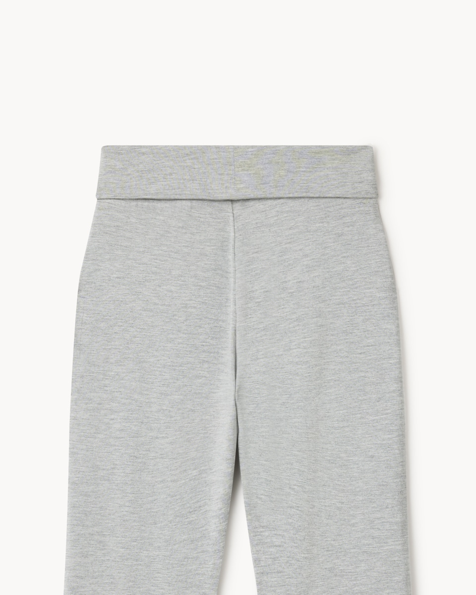 image 1 of F&F Girls Fold-Over Wide Leg Leggings in Grey
