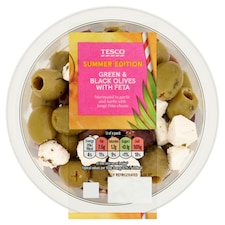 Tesco Green & Black Olives with Feta 150g