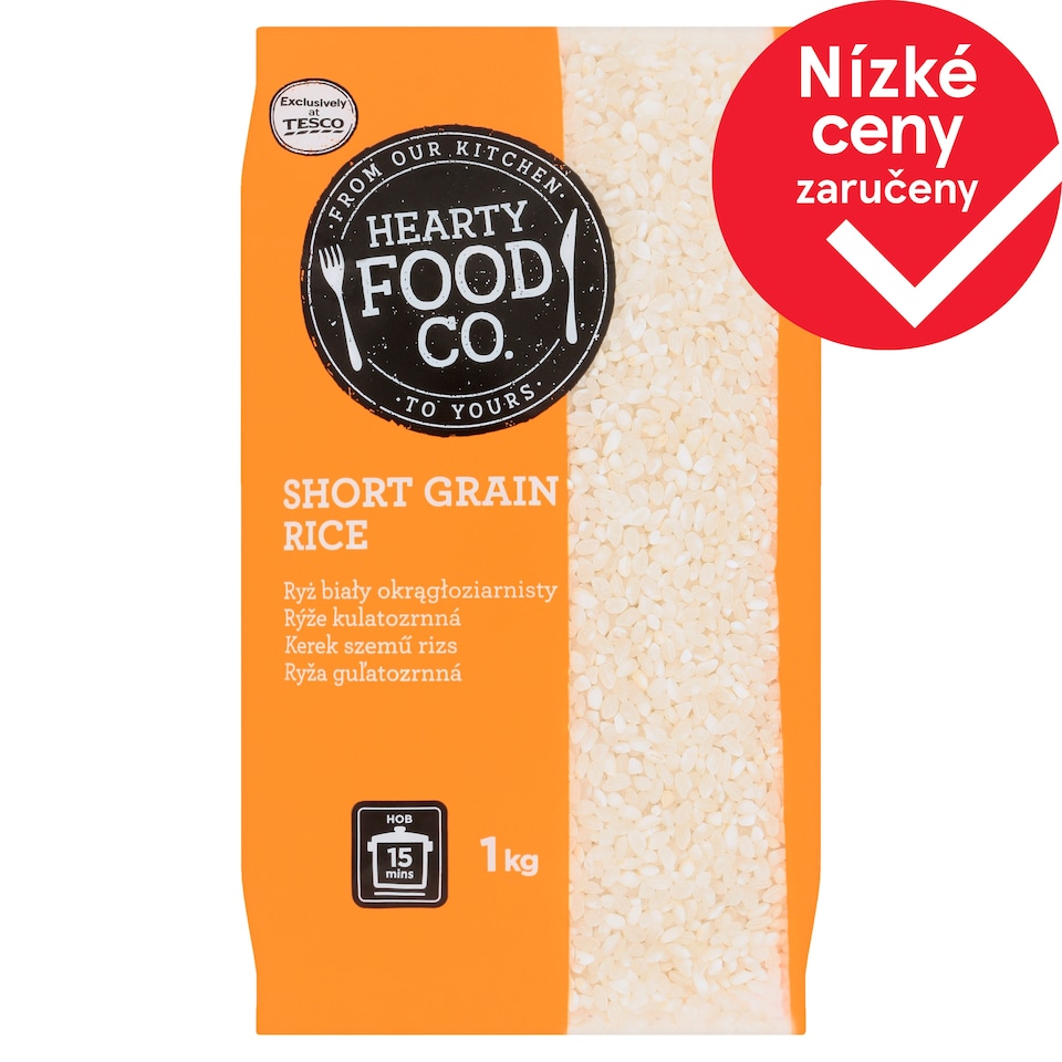 Hearty Food Co. Rýže kulatozrnná 1kg