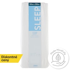 Tesco Basics Sleep Fitted Sheet 160 cm x 200 cm