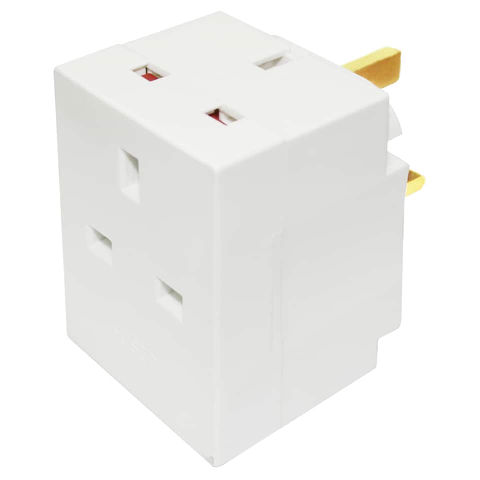 Tesco 3 Way Adaptor Plug