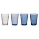 image 1 of F&F Home Shades of Blue Water Glass 4 Pack
