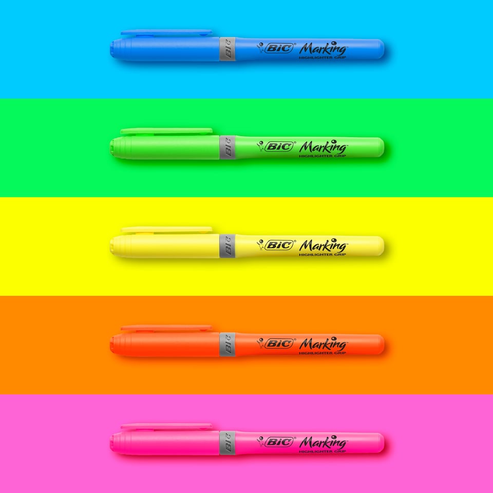 image 1 of BIC Highlighter Grip Pastel 4 Pack