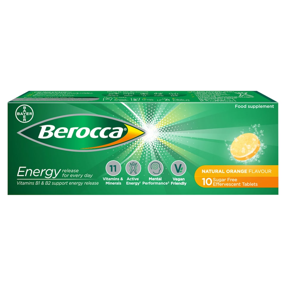 image 1 of Berocca Orange Effervescent Vitamin Energy Tablets 10s