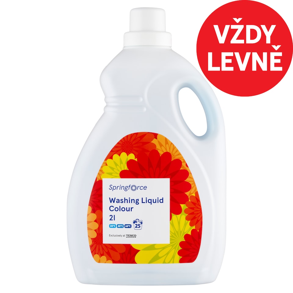 Springforce Tekutý prací prostředek na barevné prádlo 25 praní 2l