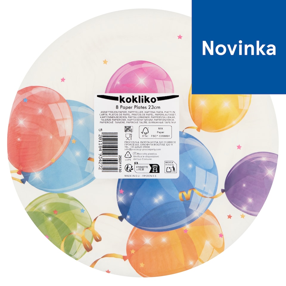 Kokliko Paper Plates 23 cm 8 pcs
