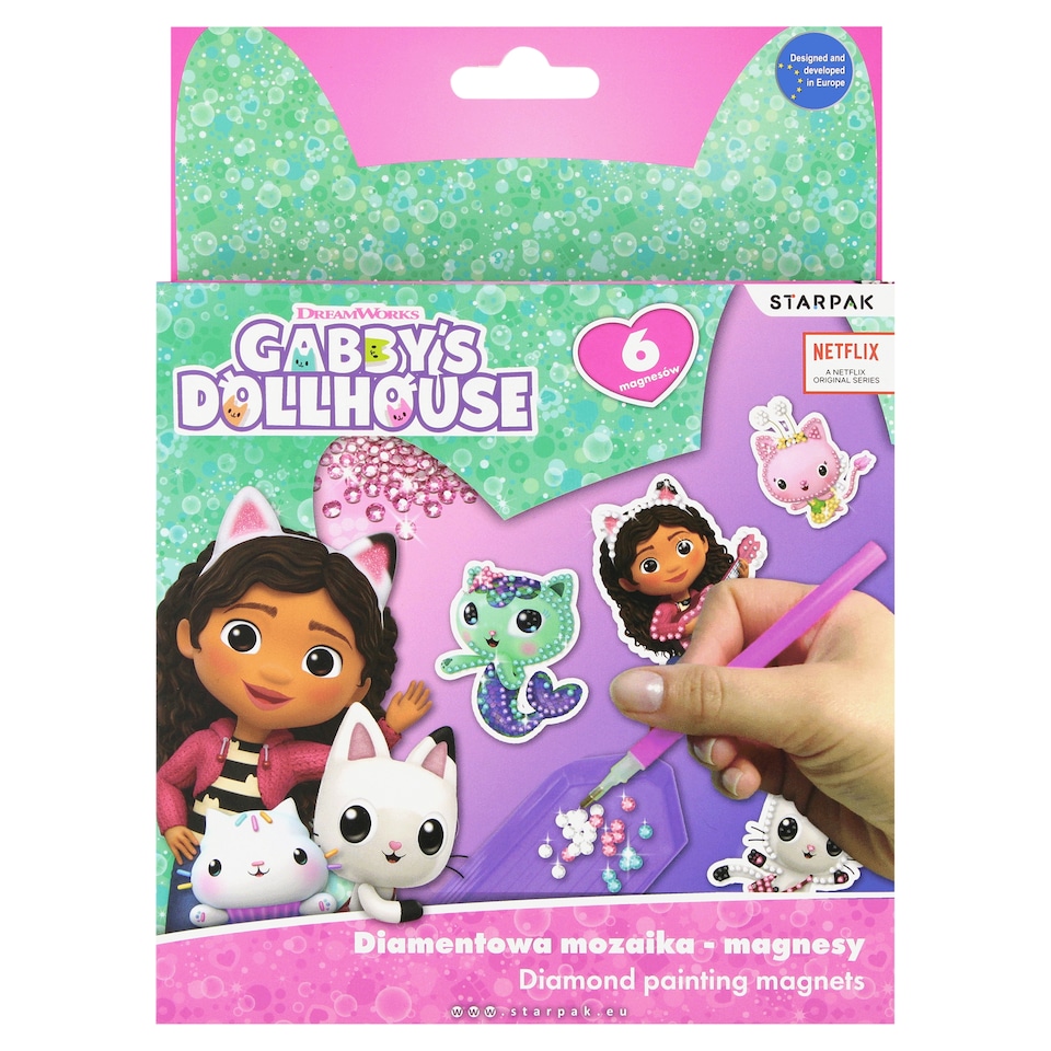 Gabby's Doll House gyémántszemes kirakó 6 db-os készlet