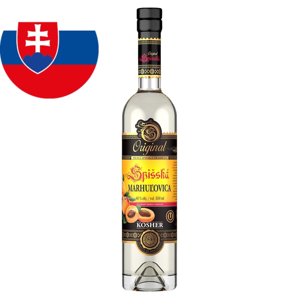 Original Spišská marhuľovica Kosher 40% 500 ml