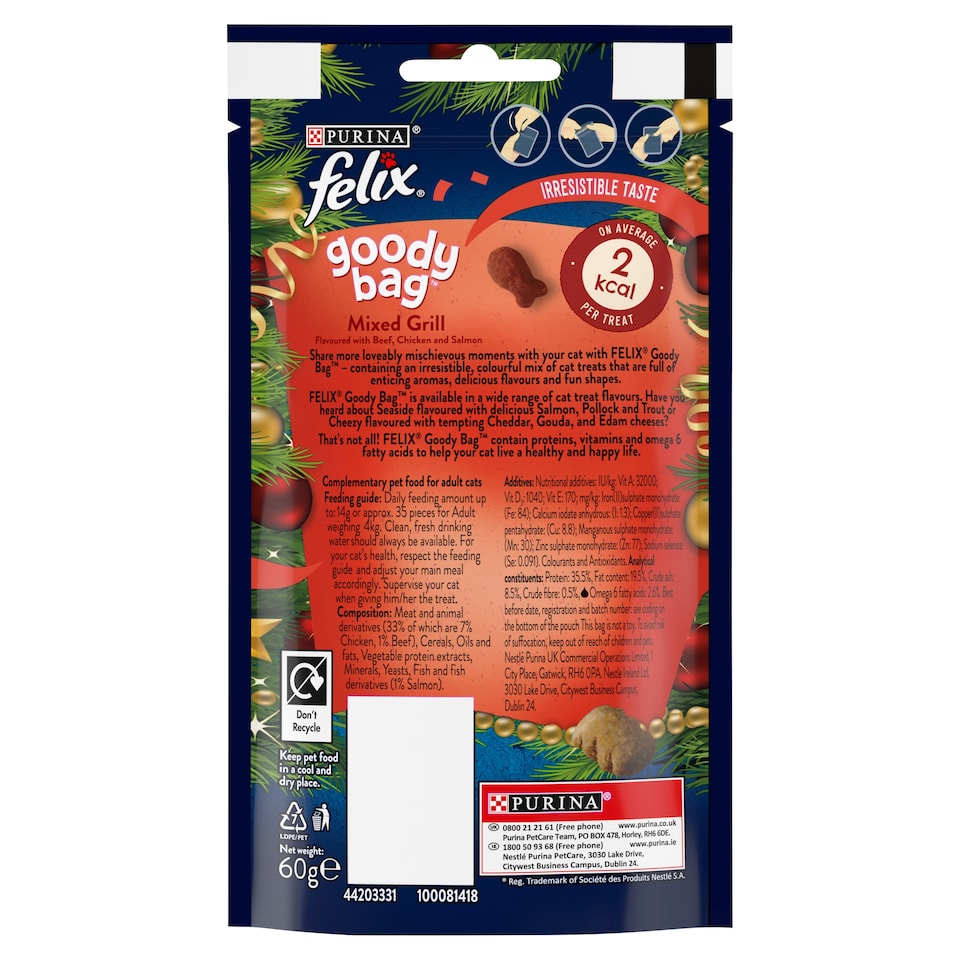 image 1 of Felix Goody Bag Cat Treats Mixed Grill 60G