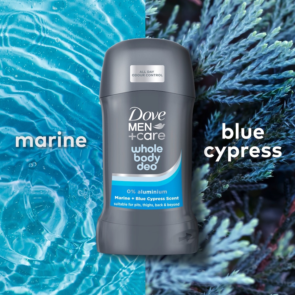 image 1 of Dove Men+Care Marine & Blue Cypress​ 48h Whole Body Deodorant Stick 50ml